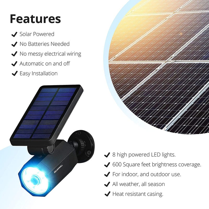 Bell Howell Bell+Howell Bionic Spotlight Deluxe Solar-Powered Spot Light 25 Feet Motion Sensor, Sun Panels, Waterproof Frost Resistant Patio, Yard and Outdoor Lighting As Seen On TV, Blackâ€¦ - Image 4